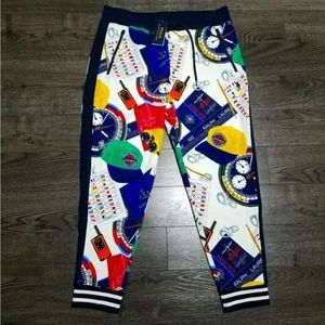 POLO RALPH LAUREN MENS OCEANS CHALLENGE 12M YACHT COLLAGE TRACK PANTS